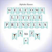 Teal & Silver Little Princess Alphabet Banner, Afro
