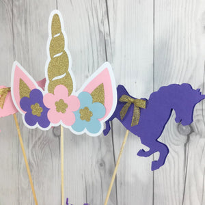 Unicorn Princess Centerpiece Toppers