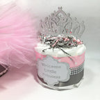 Princess Tutu Diaper Cake Set - Pink, Silver
