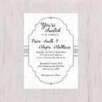 White and Silver Diamond Wedding Invitation